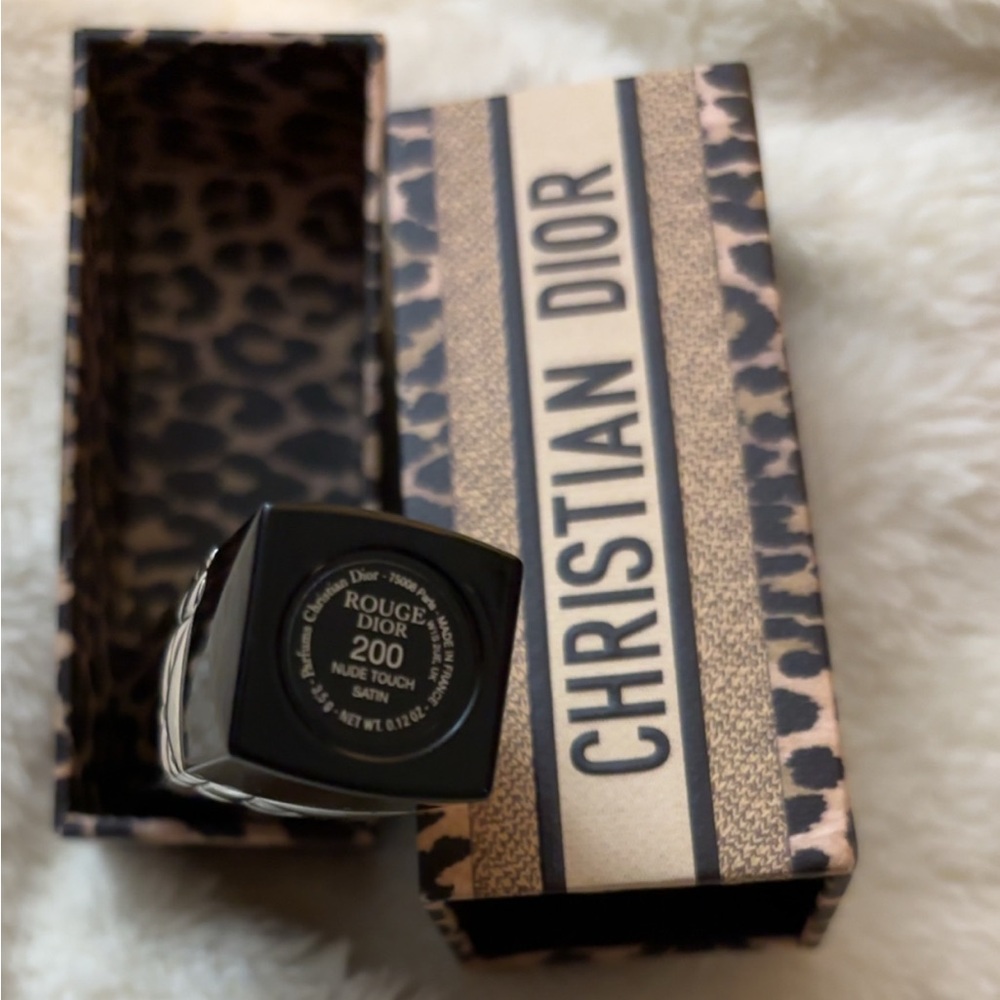 Dior 200 NUDE TOUCH SATIN Rouge and Dior Mitzah Limited Edition Leopard Box